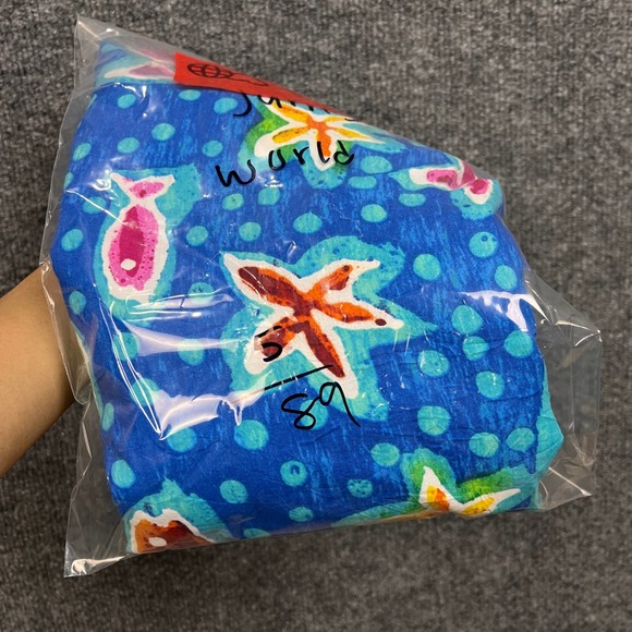 Vintage Jams world Hawaiian Tropical Fish Beach Dress Sleeveless Blue Size L - Picture 10 of 10